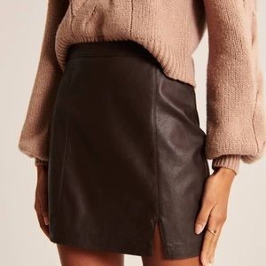 Abercrombie Vegan Leather Skirt Size S